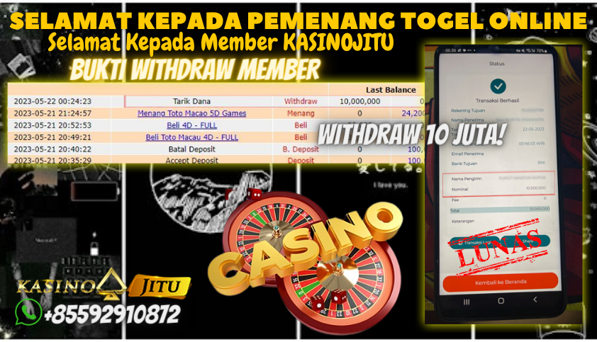 Bukti JP Togel Online KasinoJitu - Toto Macau 5D