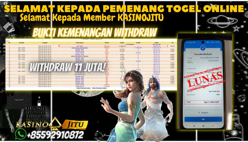 Bukti JP Togel Online KasinoJitu - Togel Carolinaday