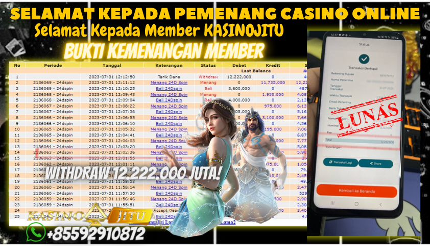 Bukti JP Casino KasinoJitu - Judi Roulette Online