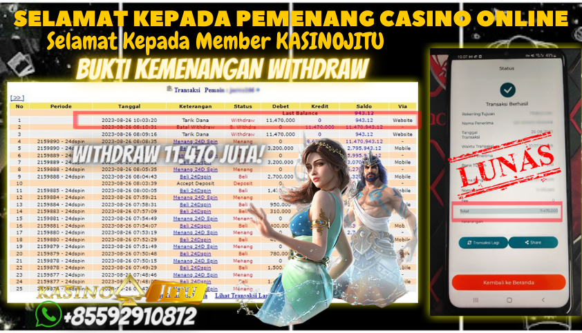 Bukti JP Live Casino - 24D Spin